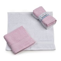 BF02-P: Pink & White 2 Pack Face Cloths